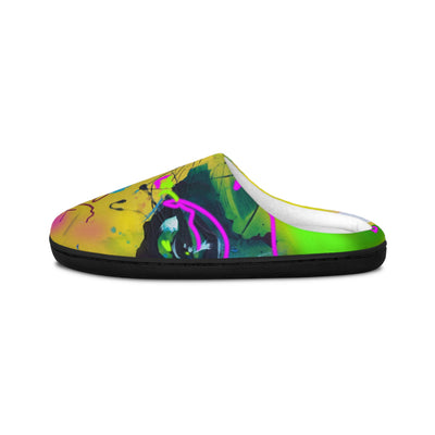Men's Colorful Artistic Indoor Slippers - Cozy & Vibrant Home Footwear