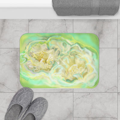 Stylish Green Floral Bath Mat – Modern Home Decor