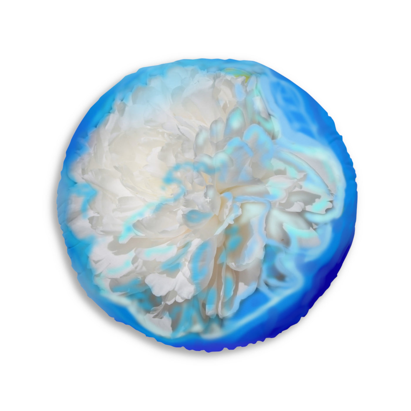 Serene Floral Round Tufted Floor Pillow - Ideal for Relaxation and Decor