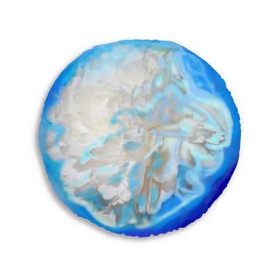 Serene Floral Round Tufted Floor Pillow - Ideal for Relaxation and Decor