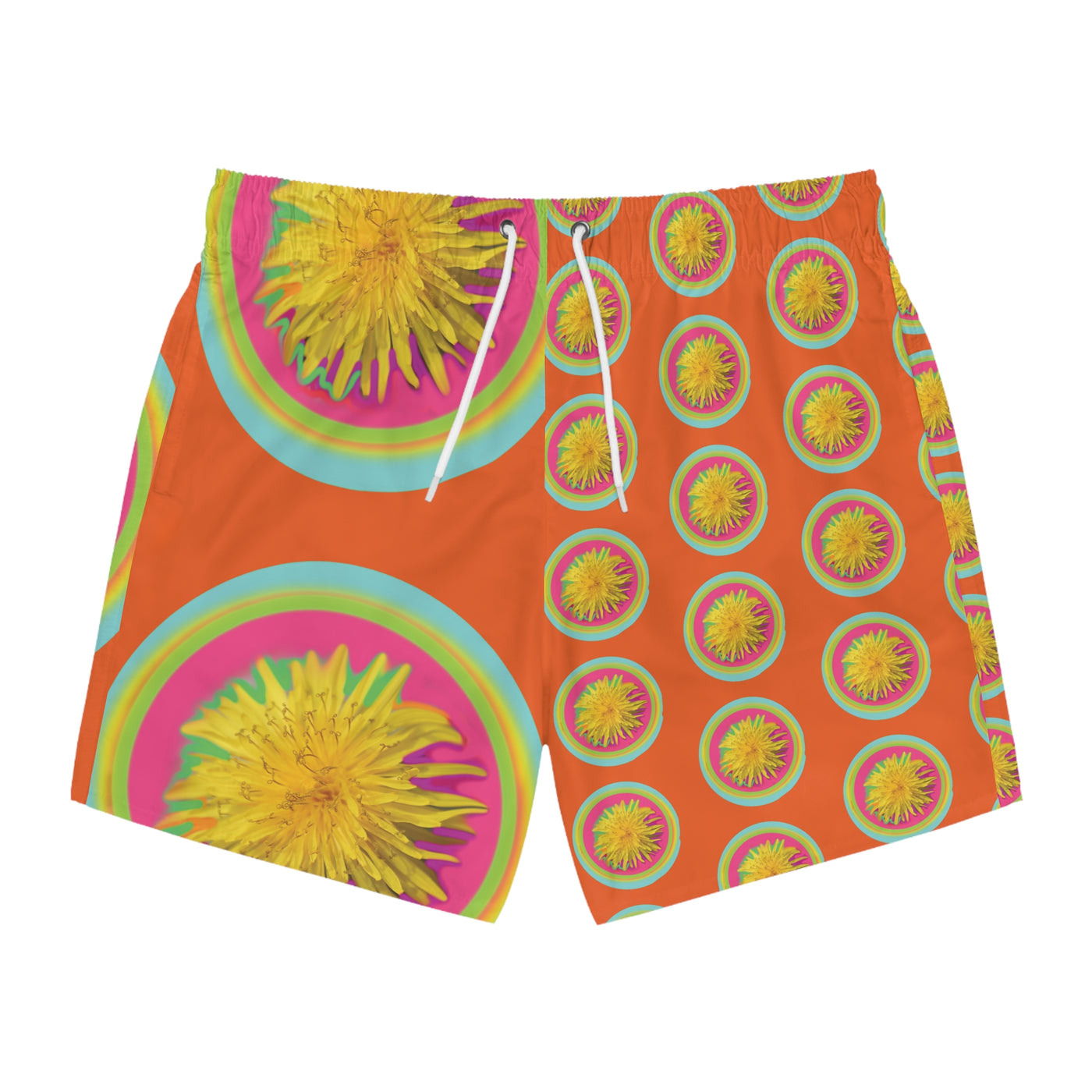 Vibrant Floral Swim Trunks - Bright Summer Beachwear