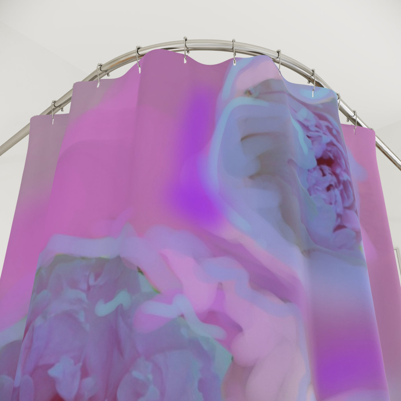 Elegant Floral Shower Curtain - Pink & Purple Peony Design for a Stylish Bathroom
