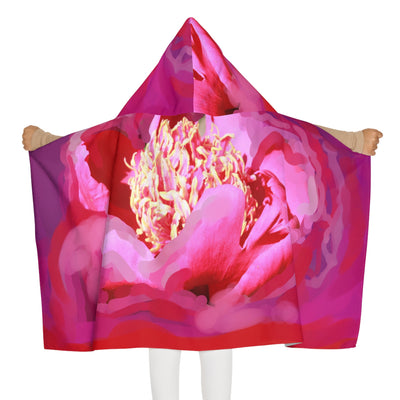 Youth Hooded Towel with Floral Design – Perfect for Beach Days and Pool Parties