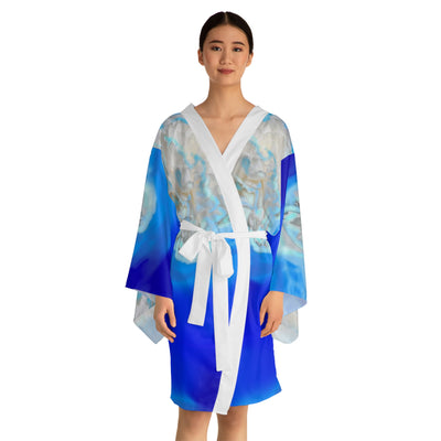 Langärmliger Kimono-Bademantel