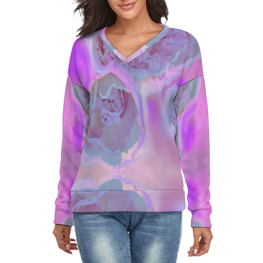 Women's V-Neck Long Sleeve Sweater