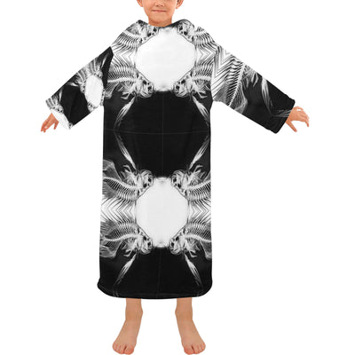 Blanket Robe with Sleeves for Kids