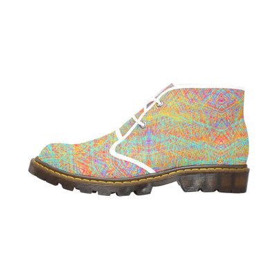 Men's Canvas Chukka Boots abstract art