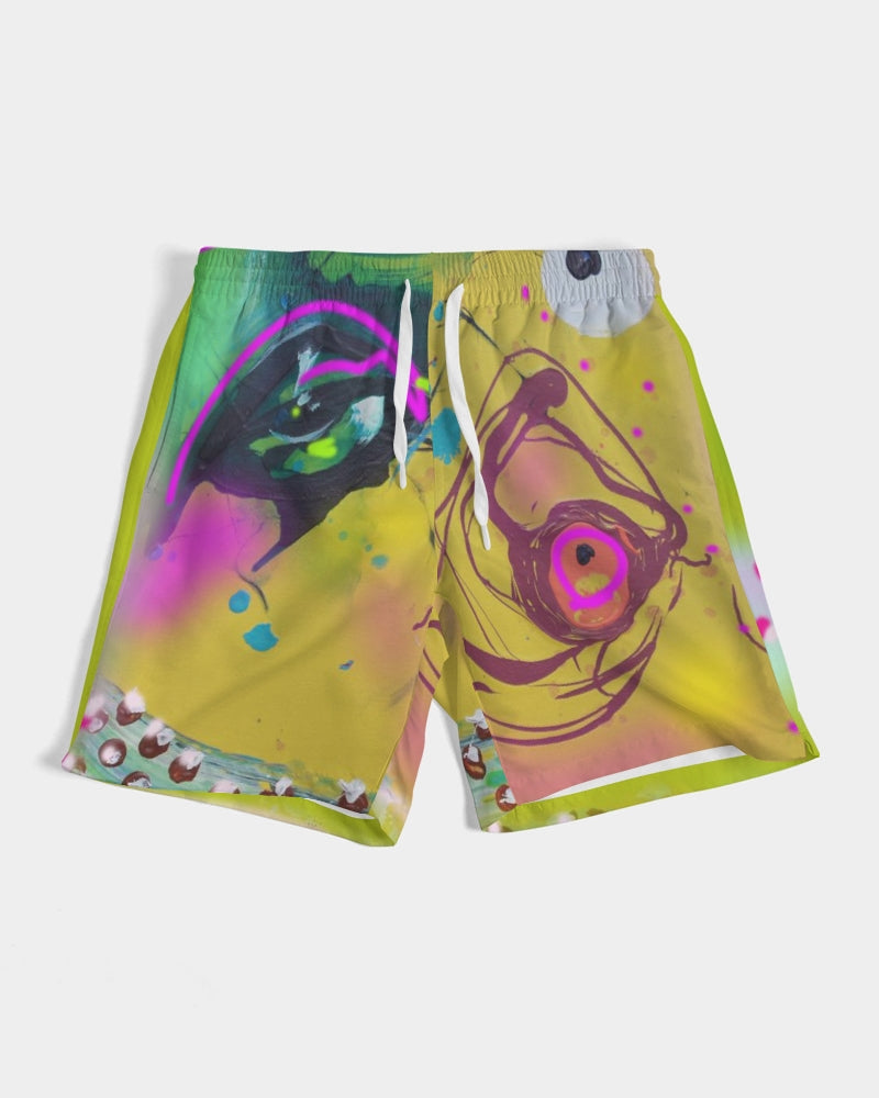 Abstract Yellow Men's Swim Trunk