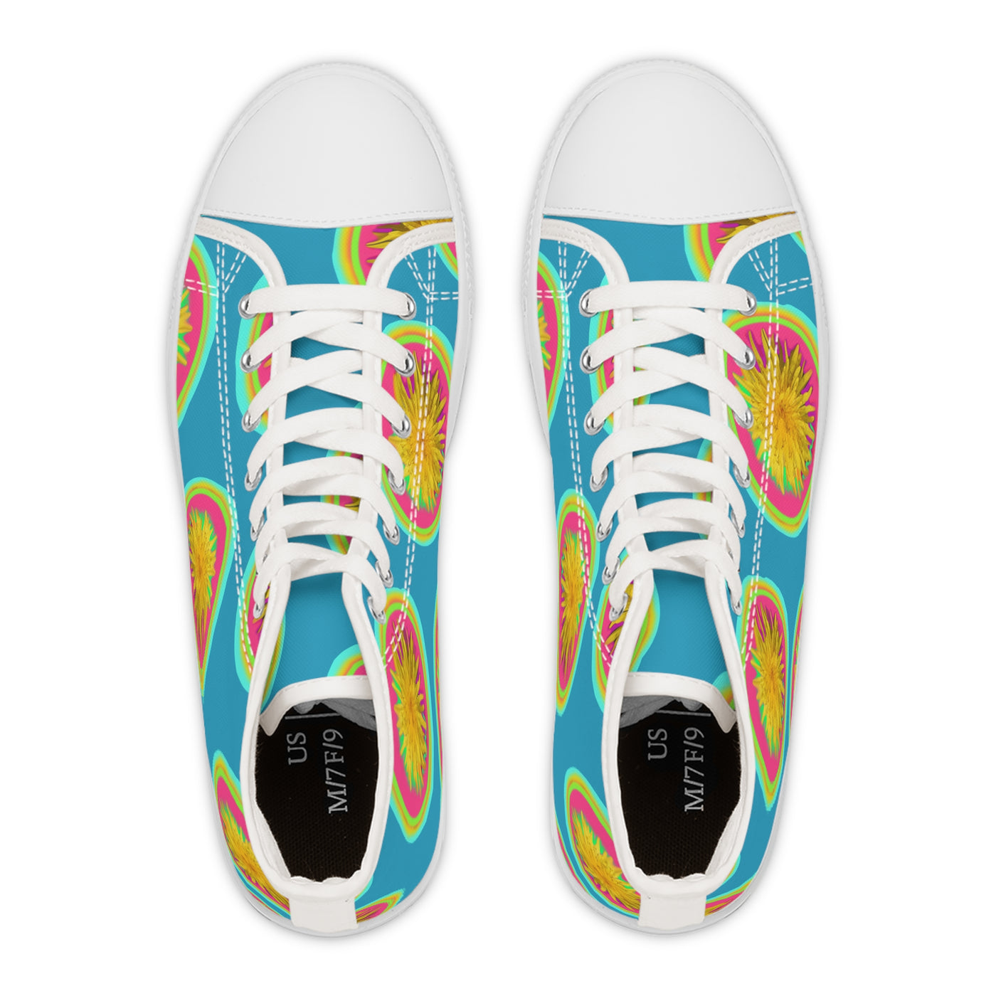 Colorful Floral High Top Sneakers for Women - Trendy Summer Footwear