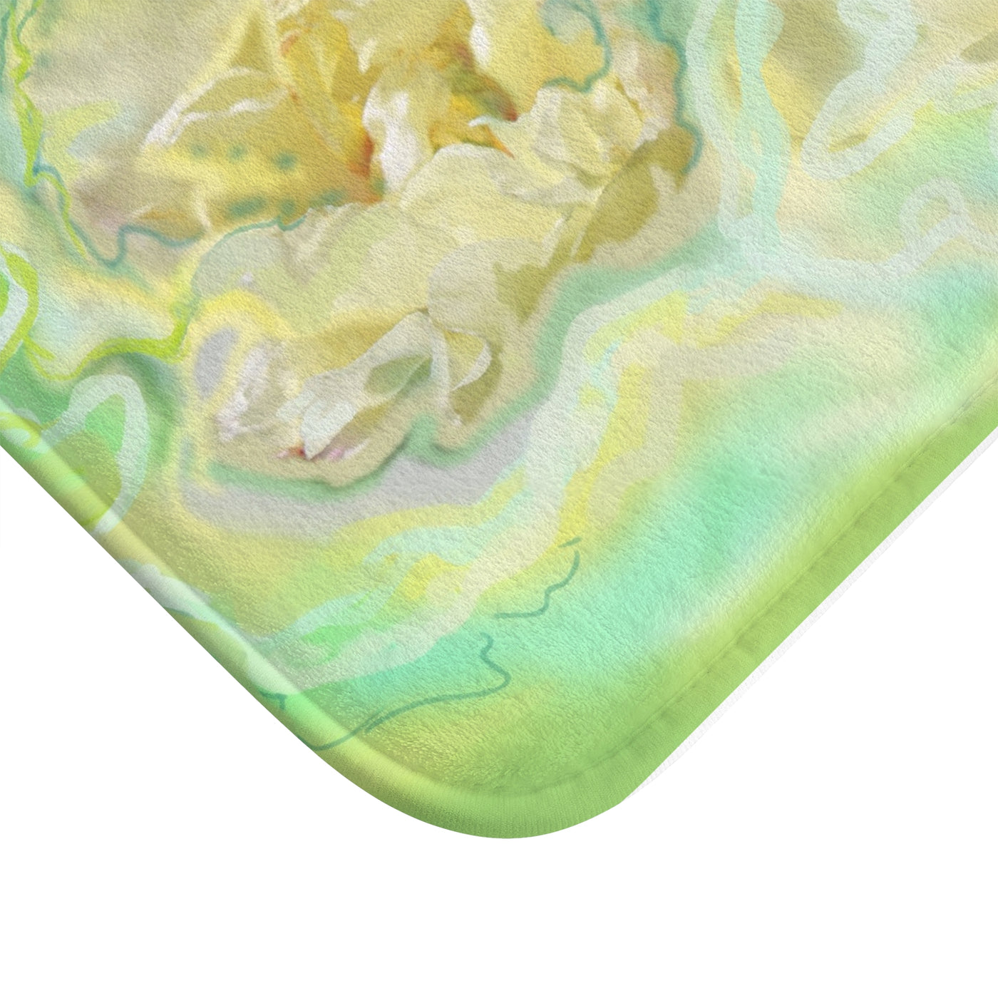 Stylish Green Floral Bath Mat – Modern Home Decor