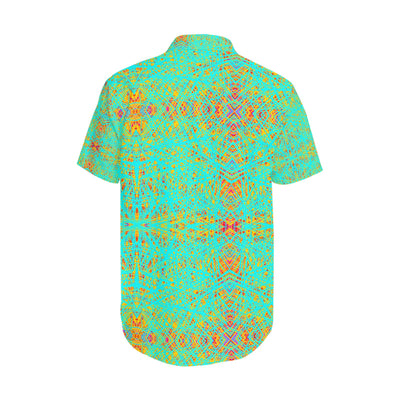 Men's Short Sleeve Shirt With Lapel Collar