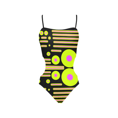 Women's Spaghetti Strap Cut Out Sides Swimsuit