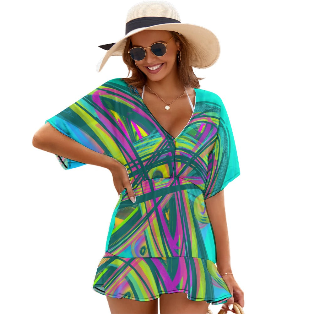 Ladies Thin Short Sleeve One Piece Dress