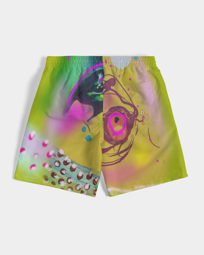 Abstract Yellow Men's Swim Trunk