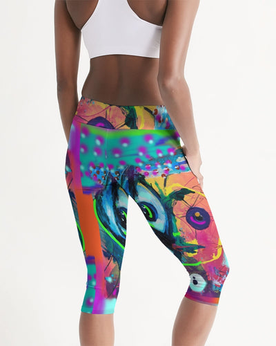 Eye Abstraction Women's Mid-Rise Capri