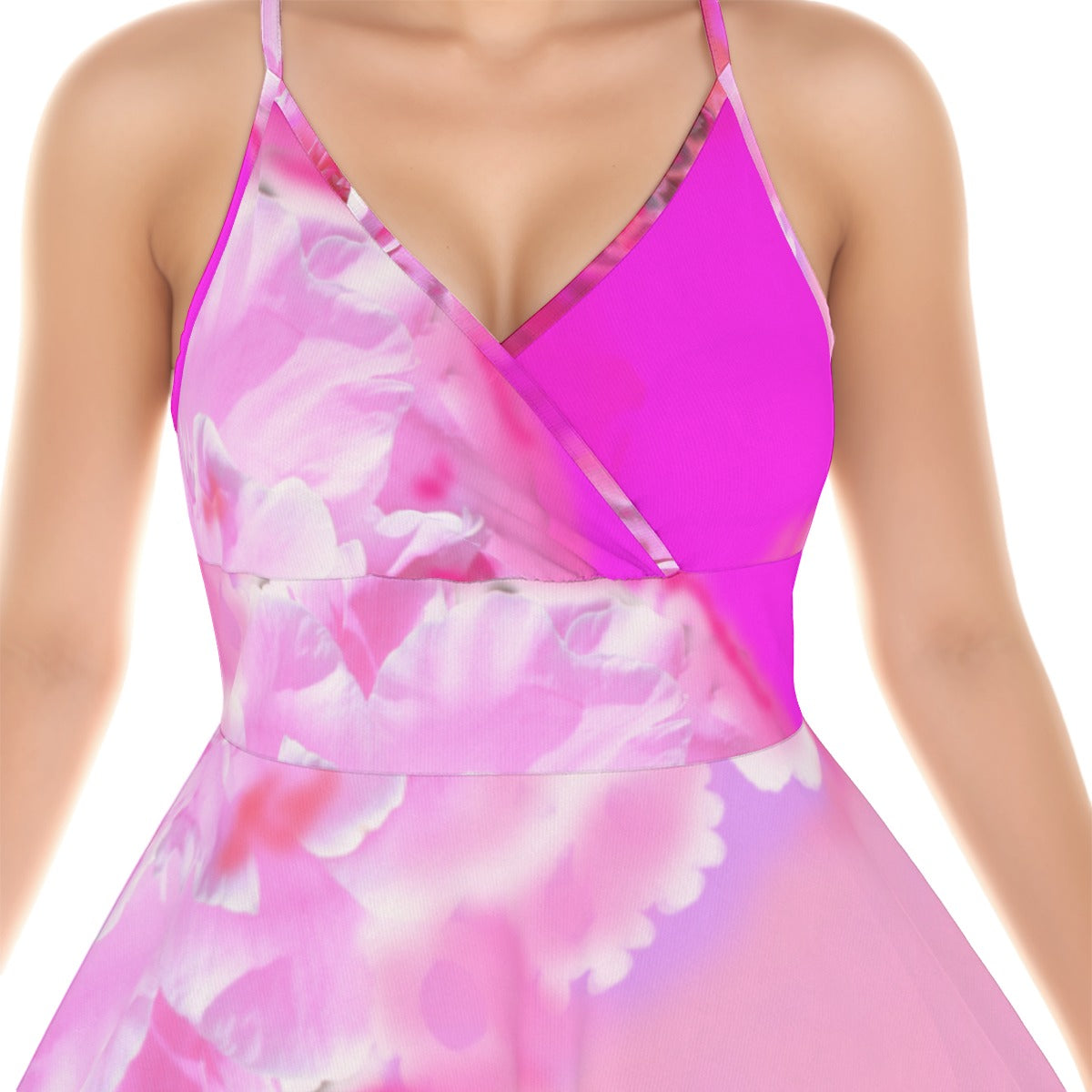 Damen-Camisole-Kleid mit überkreuztem Träger