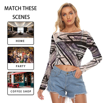 Women's Mesh Long Sleeves T-shirt