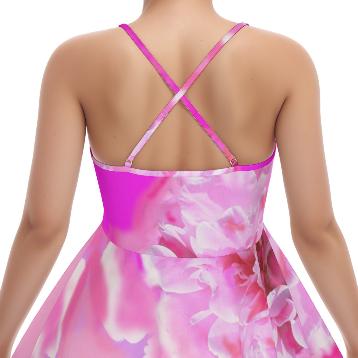 Damen-Camisole-Kleid mit überkreuztem Träger