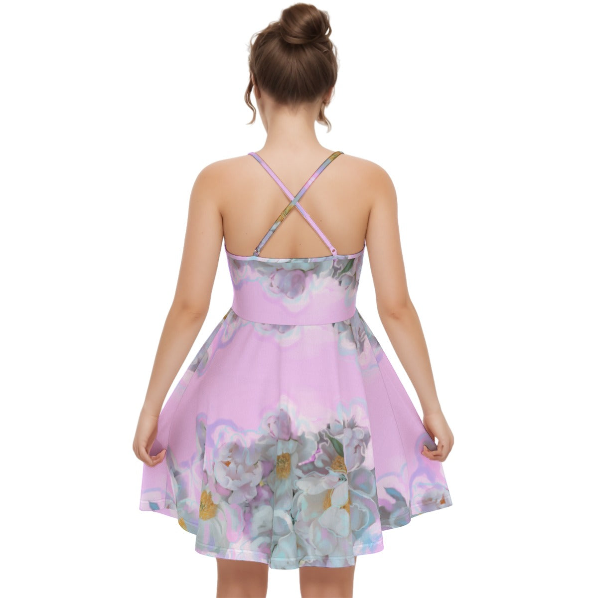 Damen-Camisole-Kleid mit überkreuztem Träger