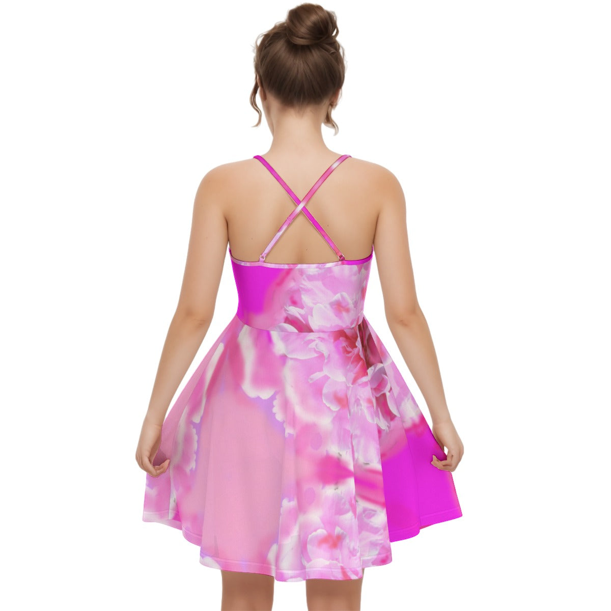 Damen-Camisole-Kleid mit überkreuztem Träger