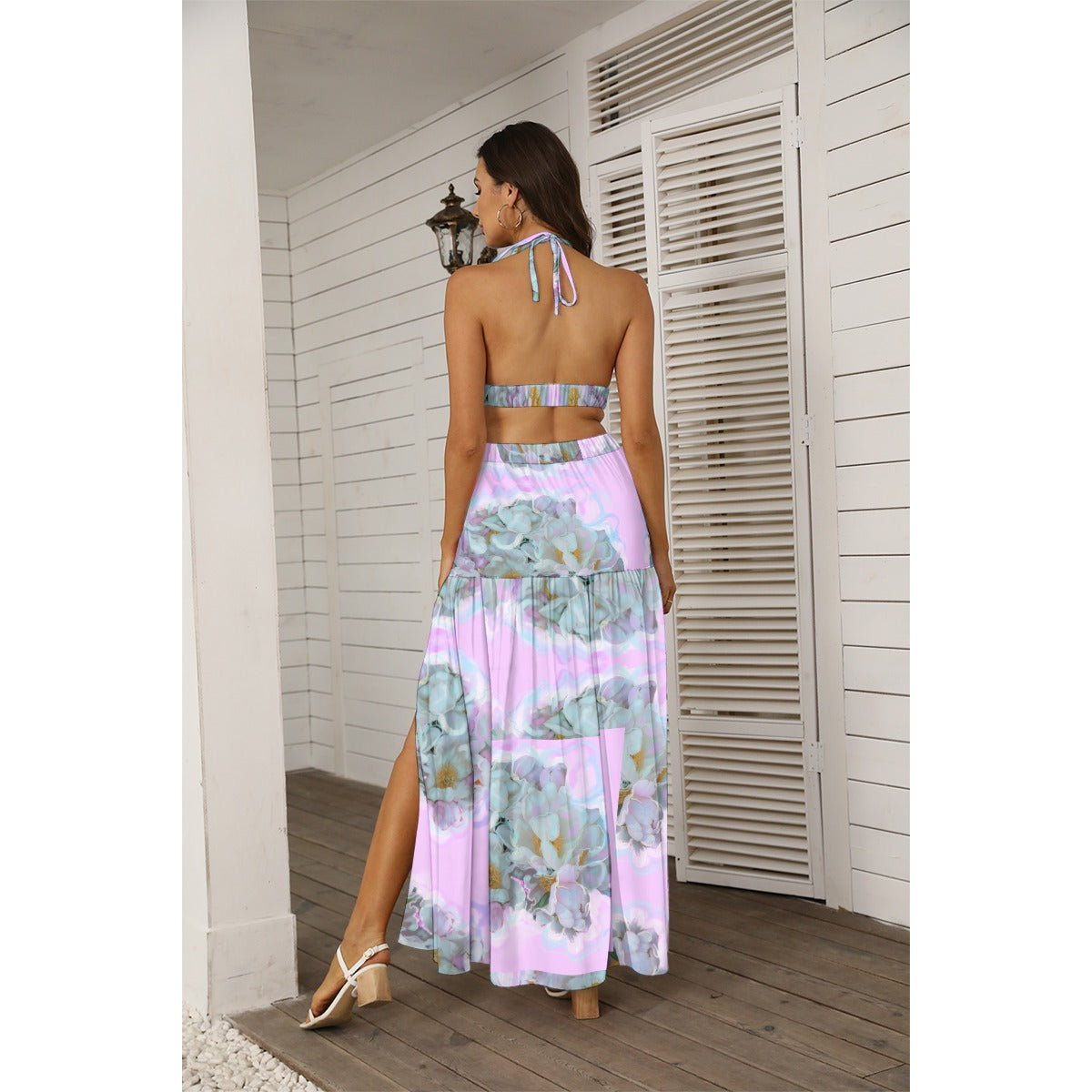 Wickelkleid mit Bindeband hinten für Damen
