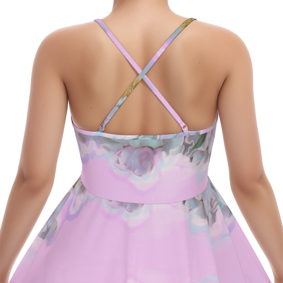 Damen-Camisole-Kleid mit überkreuztem Träger