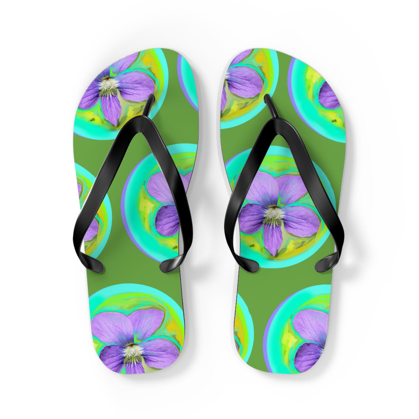 Vibrant Floral Flip Flops - Perfect for Summer and Beach Fun