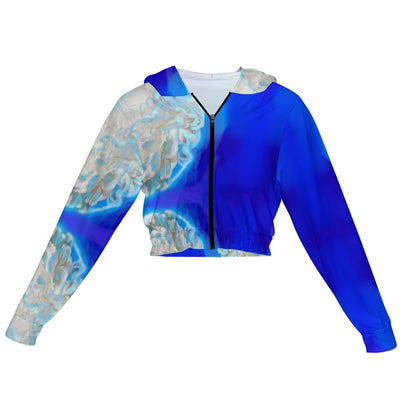 Women's Chiffon Cropped Jacket zipper coat