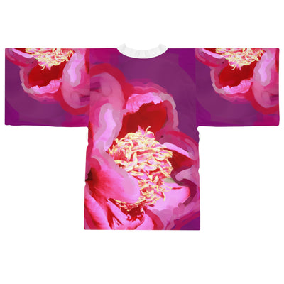 Floral Long Sleeve Kimono Robe - Elegant Comfort for Relaxation & Special Occasions