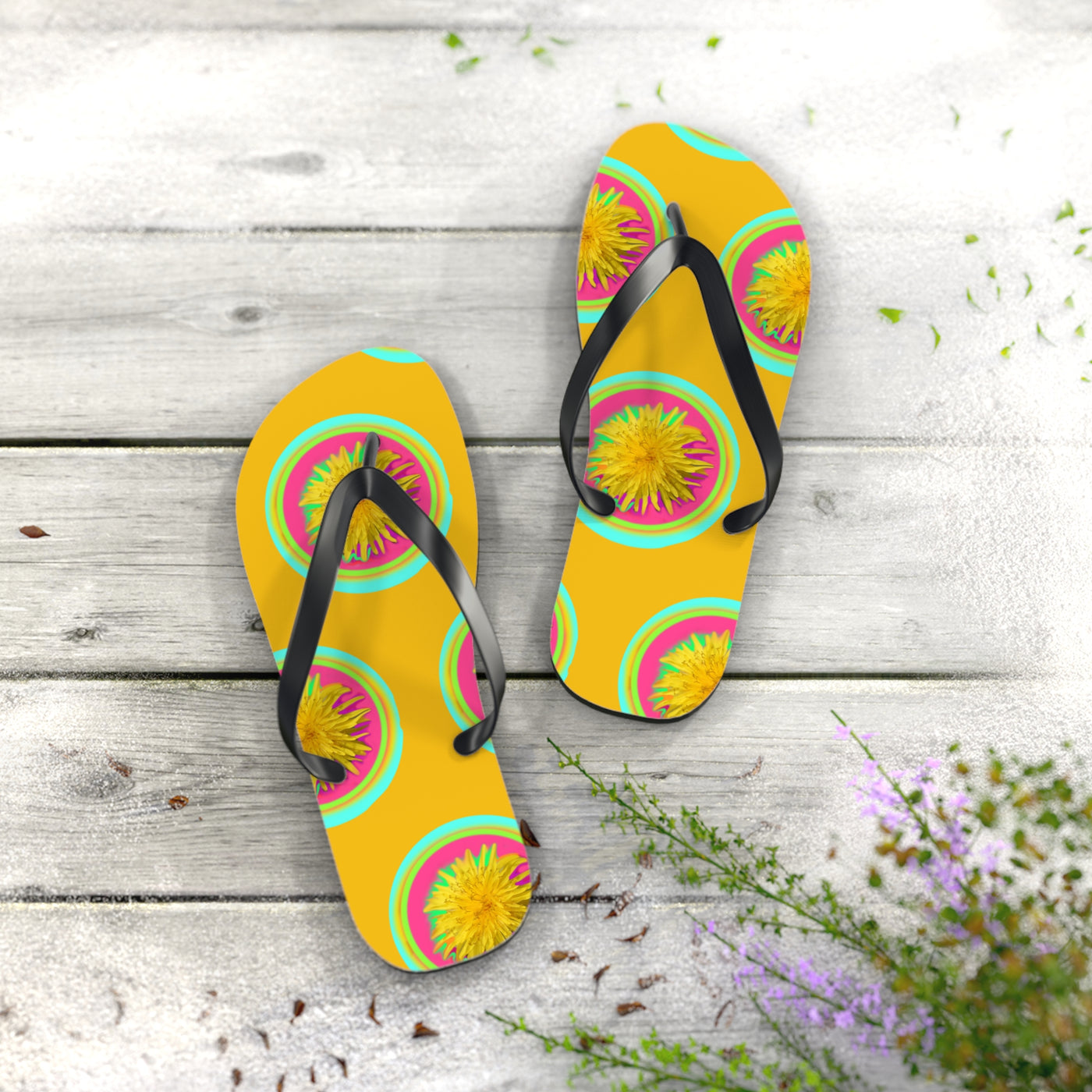 Vibrant Floral Flip Flops | Fun Summer Sandals for Beach Days