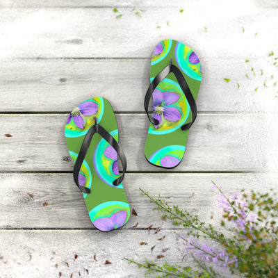 Vibrant Floral Flip Flops - Perfect for Summer and Beach Fun