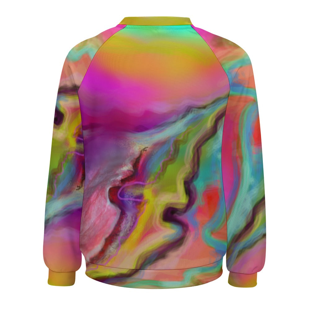 Raglan round neck sweater