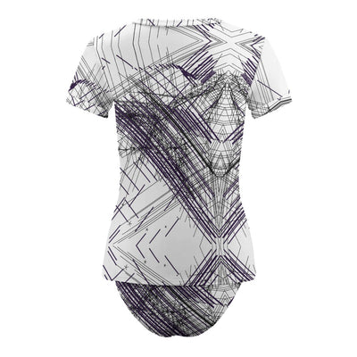 Short Sleeve Two Piece Bikini Swimsuit