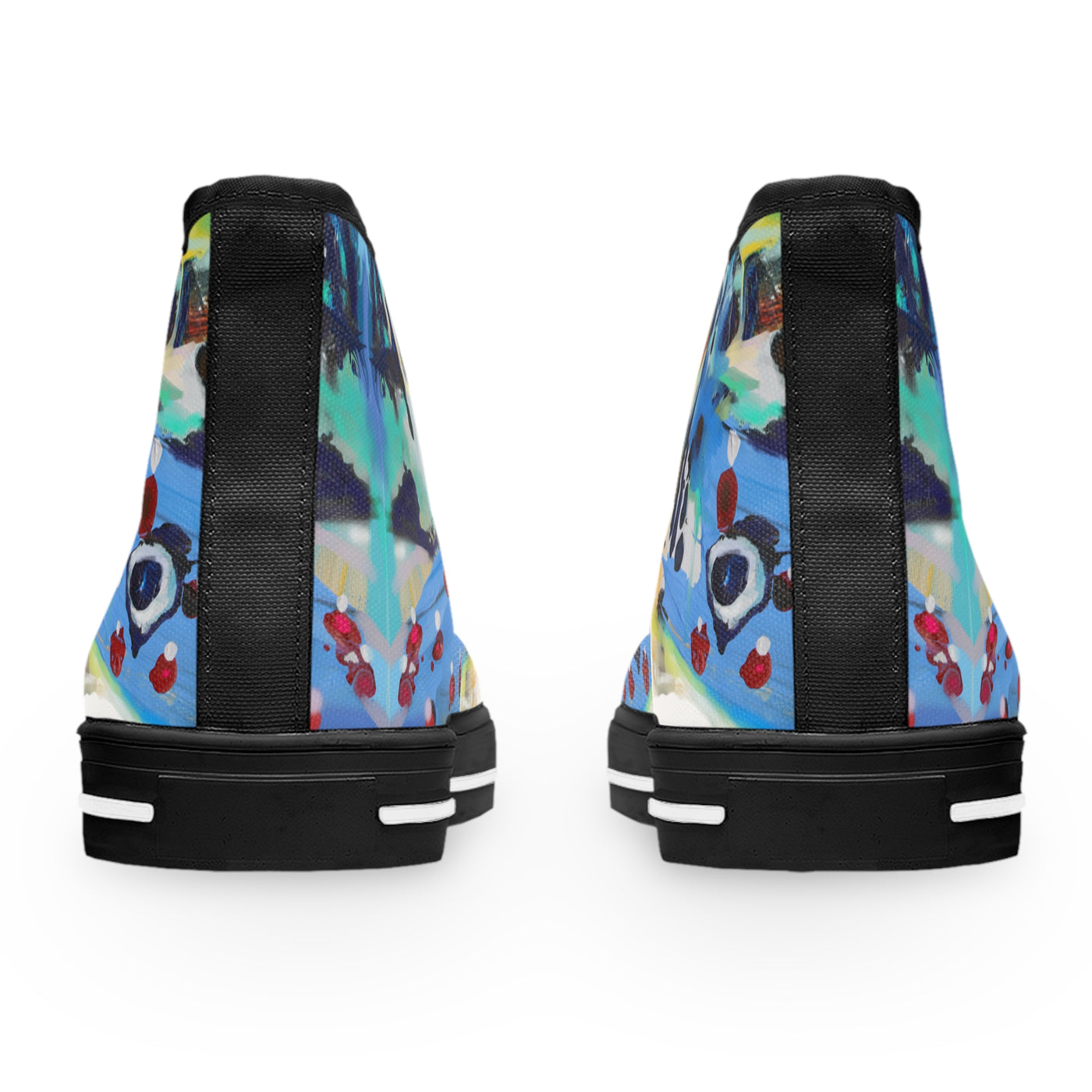 Colorful Artistic High Top Sneakers for Women - Unique Style and Comfort