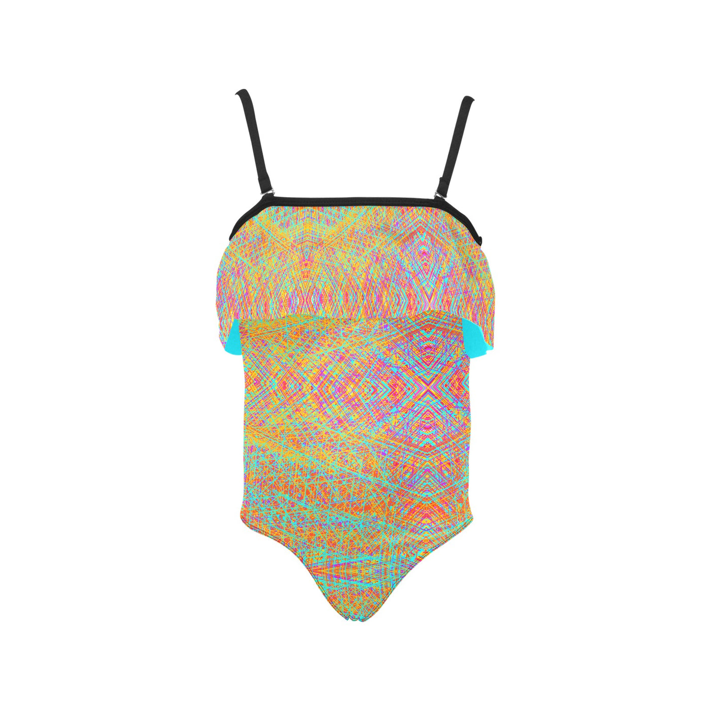 Kids' Spaghetti Strap Ruffle Swimsuit