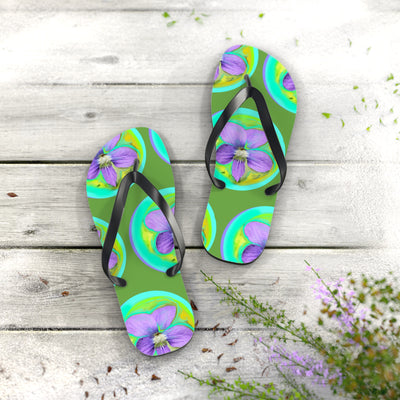 Vibrant Floral Flip Flops - Perfect for Summer and Beach Fun