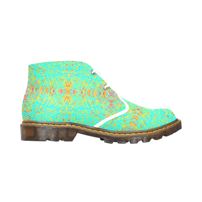 Men's Canvas Chukka Boots abstract art
