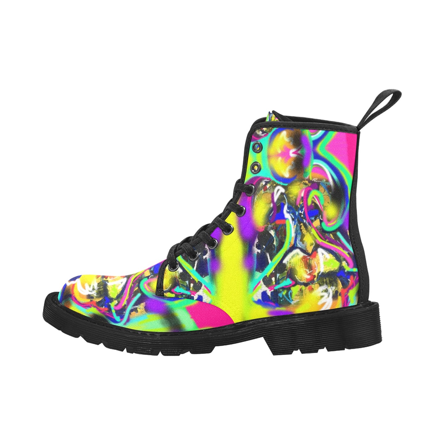 Women's Lace Up Canvas Boots