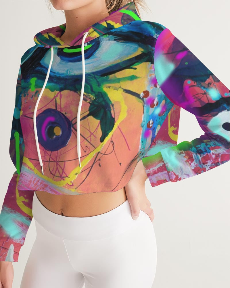 Eye Abstraction Women's Cropped Hoodie