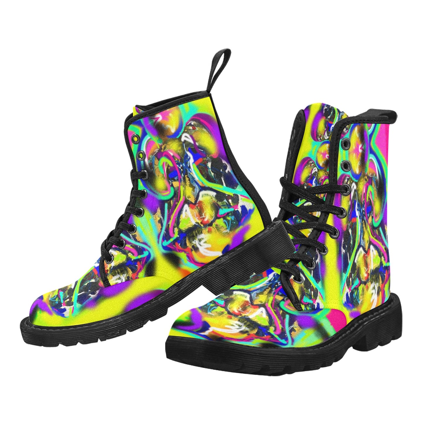 Women's Lace Up Canvas Boots