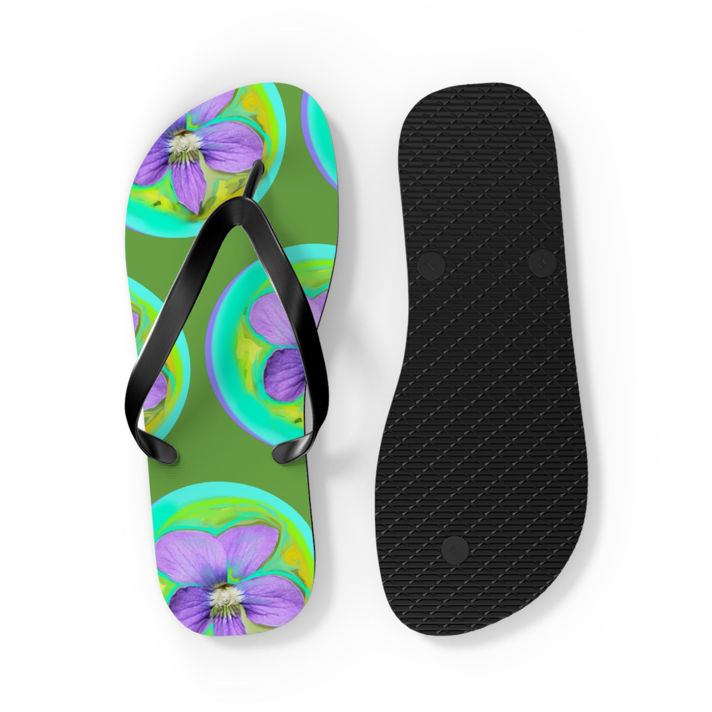 Vibrant Floral Flip Flops - Perfect for Summer and Beach Fun
