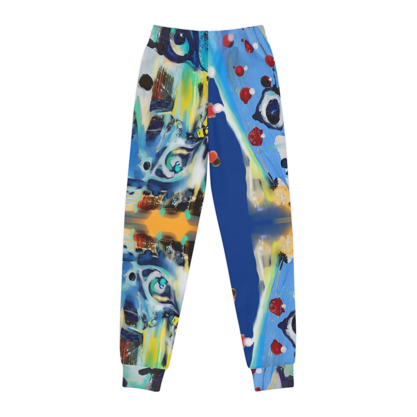 Vibrant Youth Joggers - Colorful Abstract Design for Active Kids