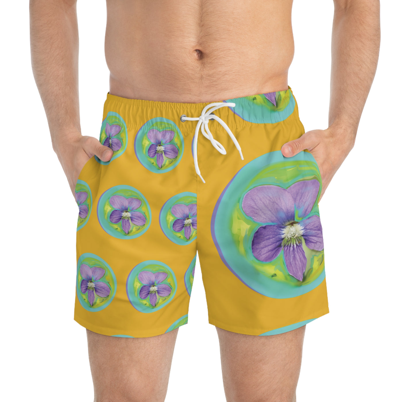Vibrant Floral Swim Trunks for Summer Fun
