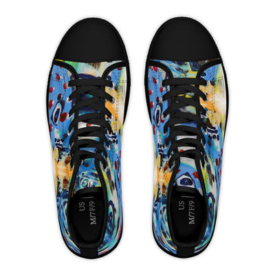 Colorful Artistic High Top Sneakers for Women - Unique Style and Comfort