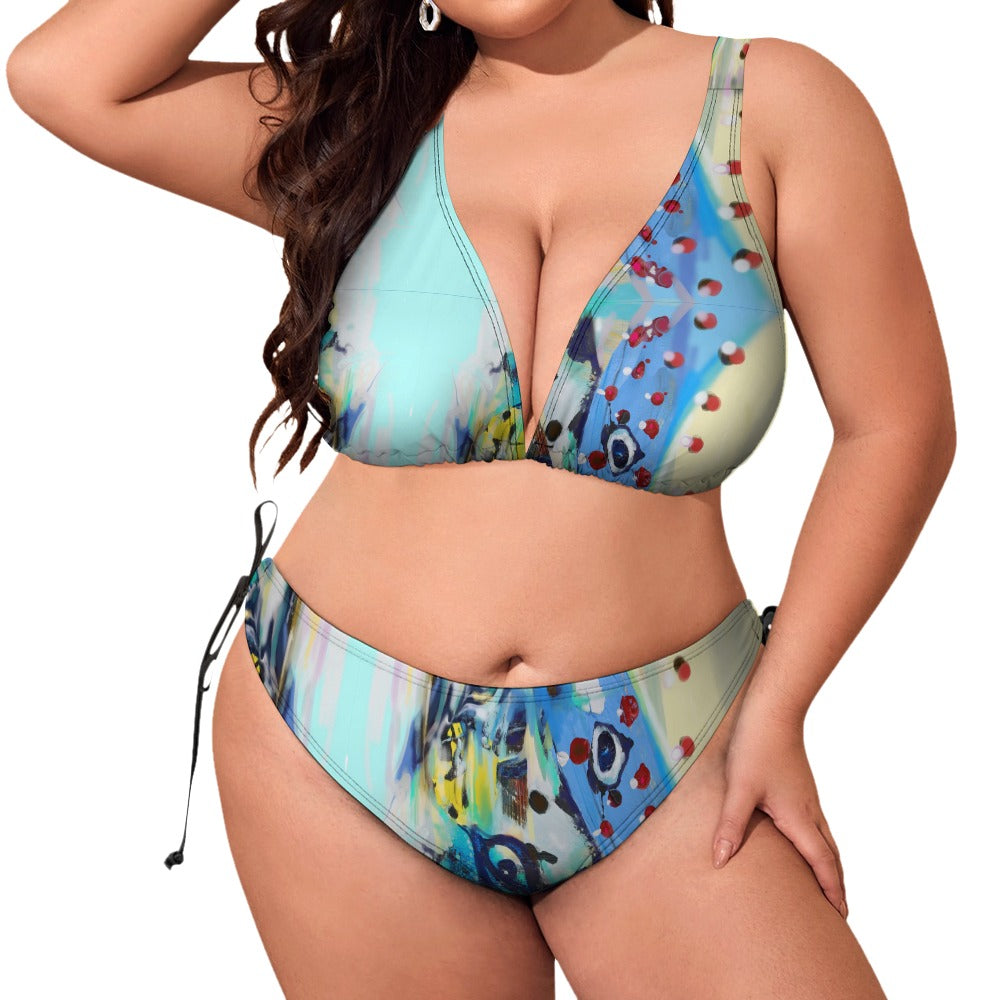 Plus size bikini swimsuit