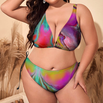 Plus size bikini swimsuit