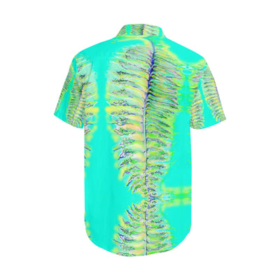 Men's Short Sleeve Shirt With Lapel Collar