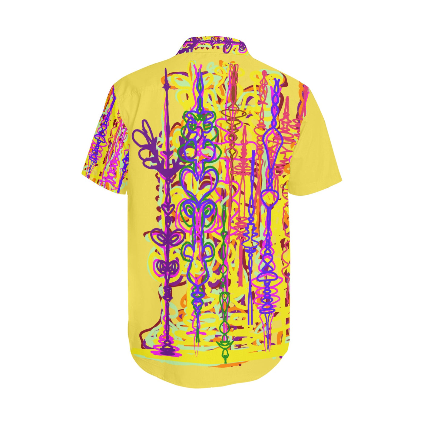 Men's Short Sleeve Shirt With Lapel Collar