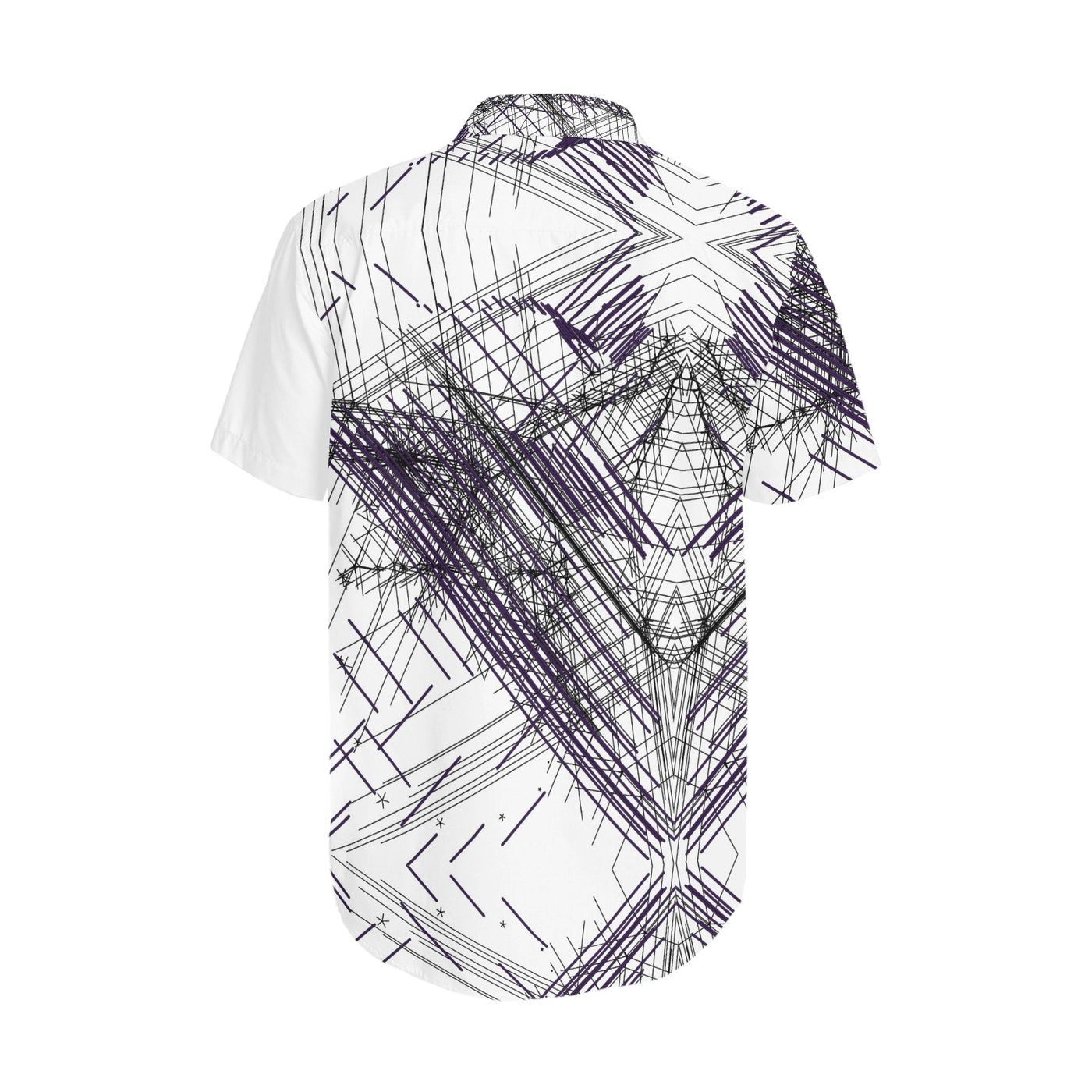 Men's Short Sleeve Shirt With Lapel Collar