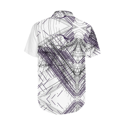 Men's Short Sleeve Shirt With Lapel Collar